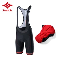 santic men cycling padded bib shorts pro fit breathable italian miti tavalor fabric reflective triathlon cycling bib shorts