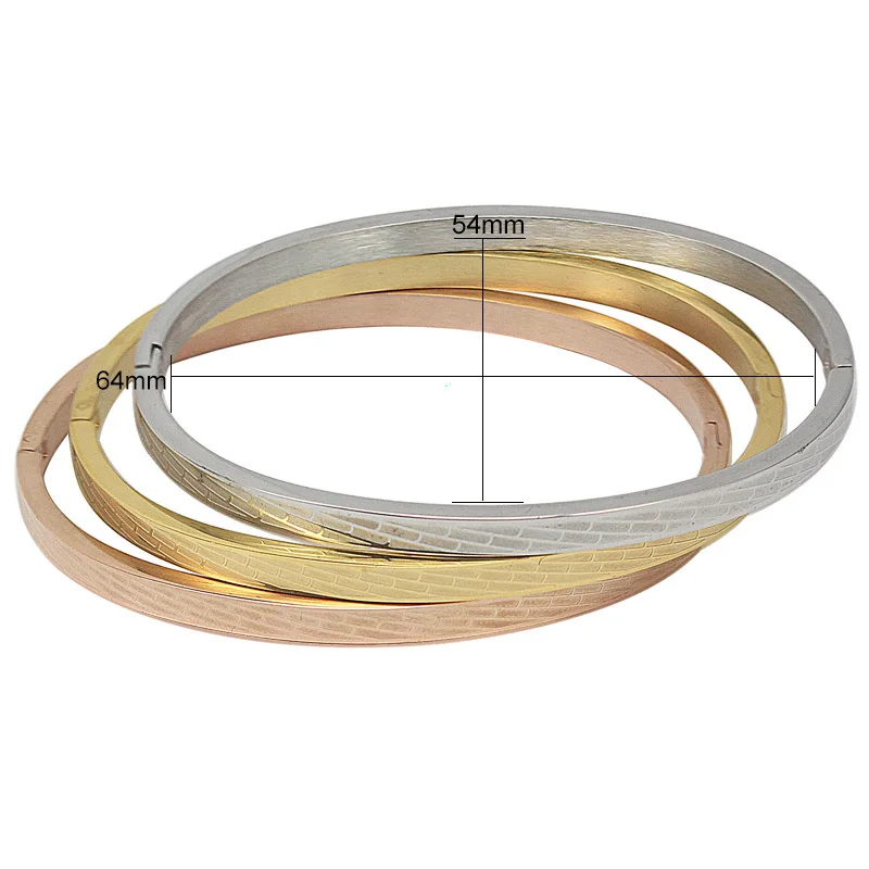 Trendy Elegant Fashion Bangle For Women Lover Bracelets Korean Jewelry Stainless Steel Women's Present Pulseiras | Украшения и
