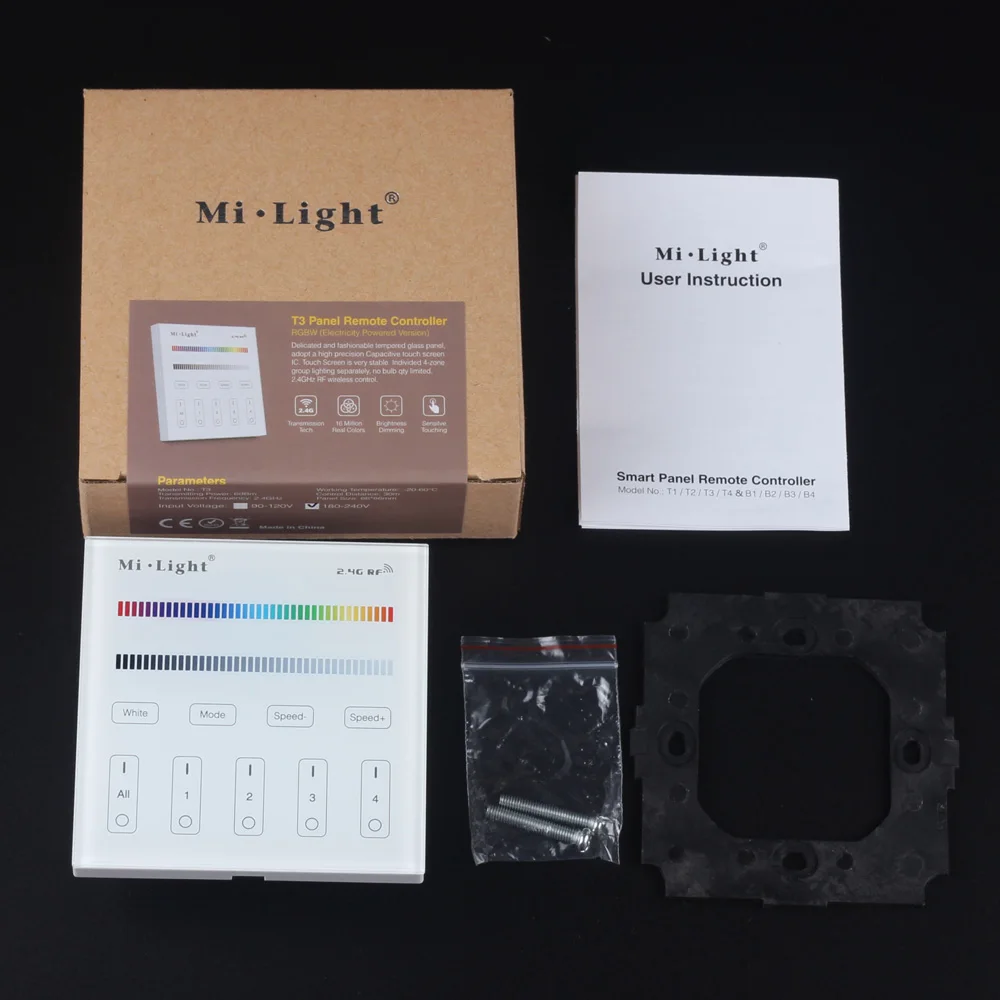 Milight T4 4 зоны RGB + CCT настенный светодиодный сенсорный выключатель Панель пульт