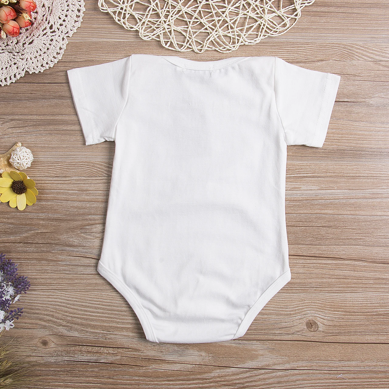 Хлопковый комбинезон с короткими рукавами для новорожденных мальчиков и девочек