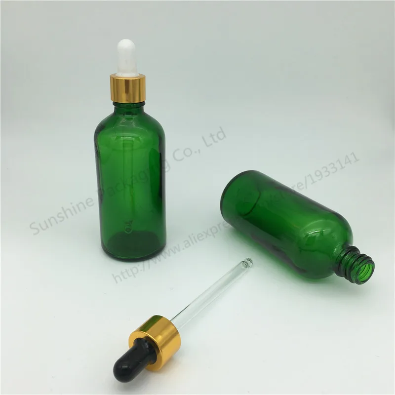 Free Shipping 10pcs 100ML Green Glass Reagent Liquid Pipette Bottle Eye Dropper Drop Aromatherapy Essential Oil | Красота и здоровье