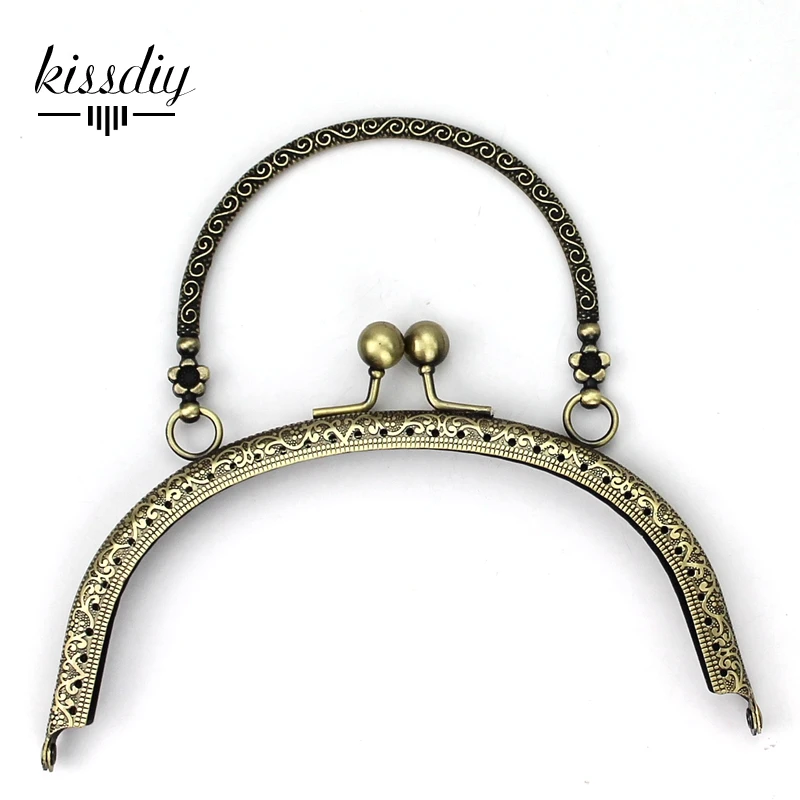 KISSDIY 3 шт./лот 16,5 см винтажная металлическая рамка для кошелька Античная бронзовая серебряная застежка для рукоделия аксессуары для сумок