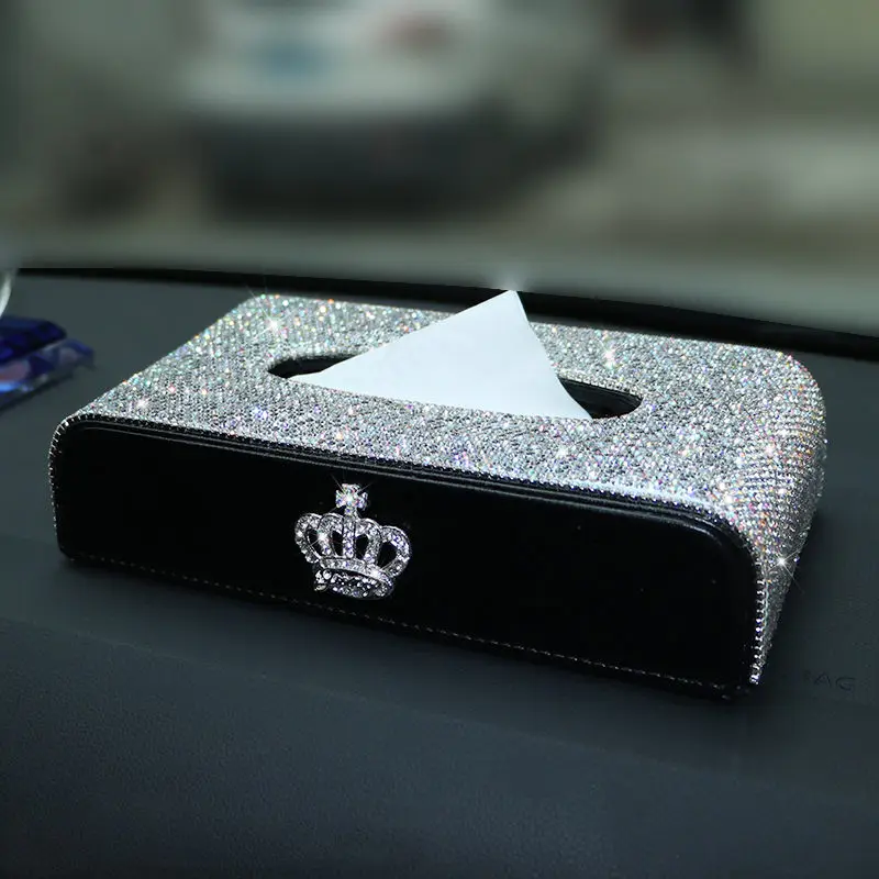 Корона Универсальная роскошная кристаллическая автомобильная коробка для
