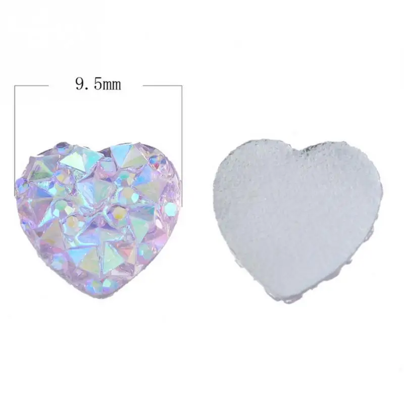 Модные украшения для ногтей милый дизайн 3D в форме сердца с плоской задней