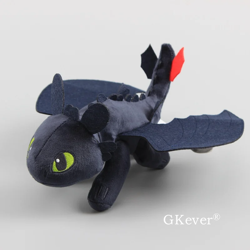 Toothless 55cm Как приручить дракона Беззубик и светильник Fury Плюшевые игрушки куклы крутые мягкие животные 25-55 см 5 размеров детский подарок - Цвет: Toothless 55cm