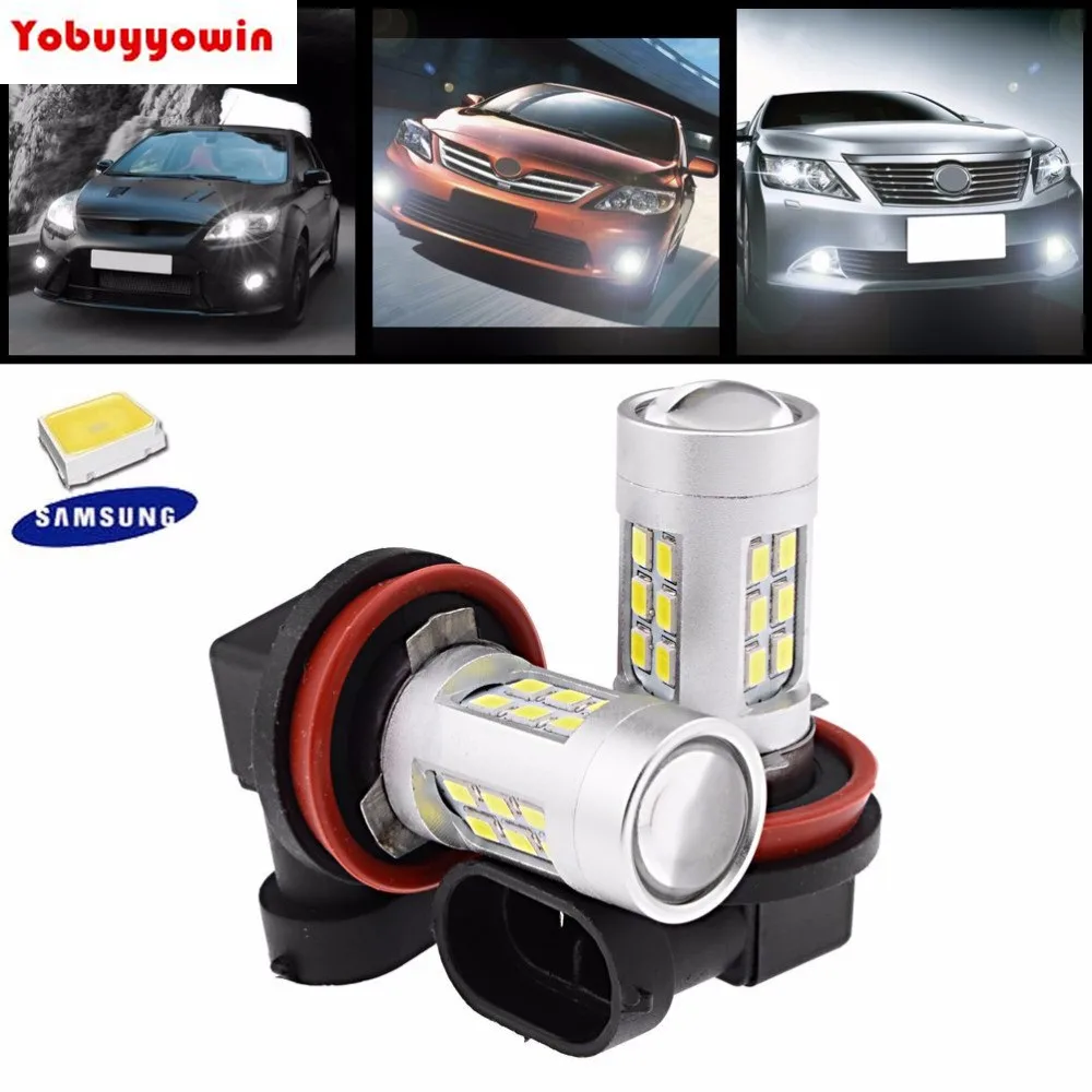 

2X21 Вт 6000K H8 H9 H11 Samsung Chips 2835-SMD светодиодная противотуманная лампа DRL