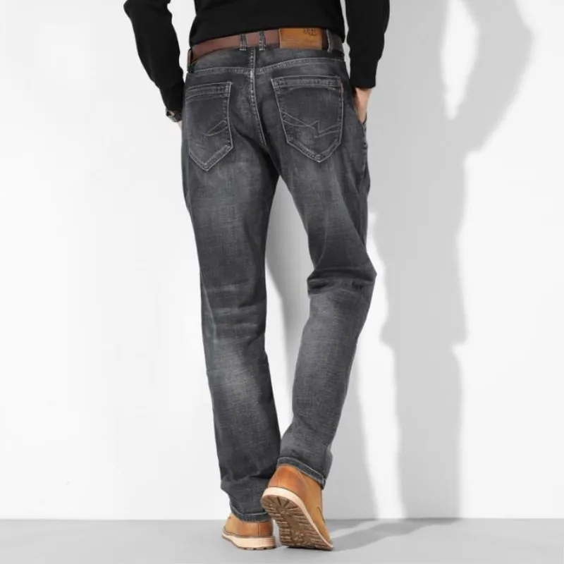 Plus Size 44 46 48 Jeans New Tide Loose Mens Men's Baggy straight jeans Comfortable Cotton Men Trousers Leisure Bottoms | Мужская
