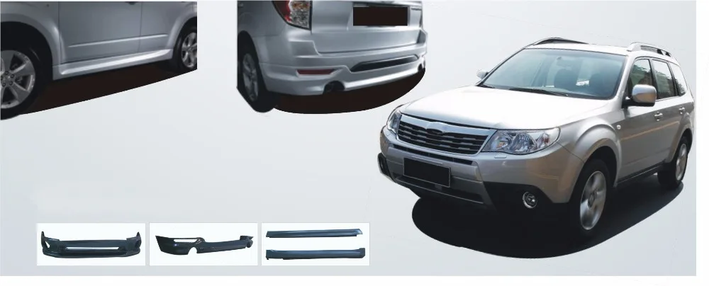 Для SUBARU Forester 2008 2012 автомобильные боковые юбки диффузор спойлер передний и задний