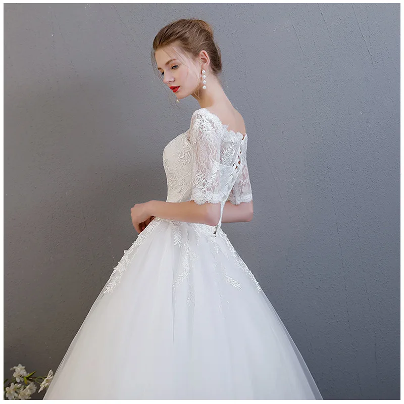 Элегантные свадебные платья 2020 бальное платье на свадьбу с короткими рукавами