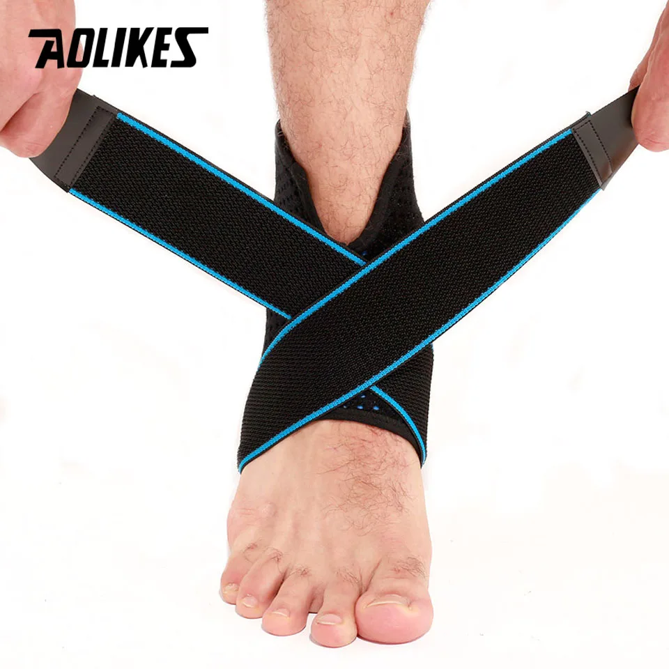 Фиксатор голеностопа AOLIKES компрессионный с регулируемым ремешком 1 шт.|ankle support|ankle