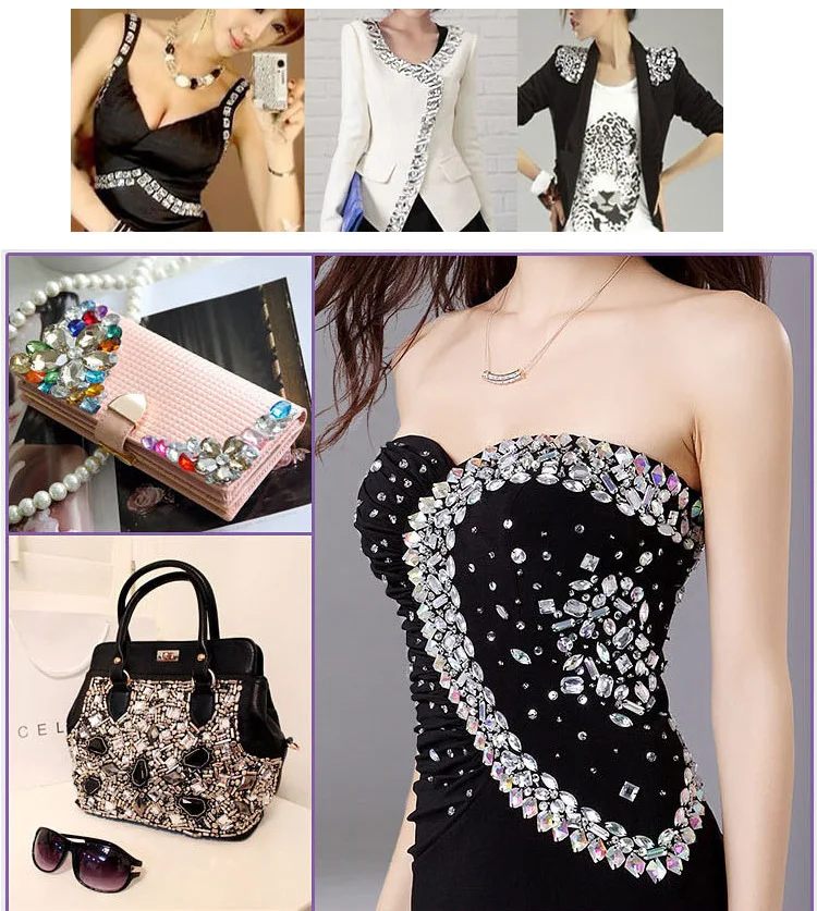 S Shape стразы Sew On Rhinestones Resin Crystal AB Sewing Stones With 2 Hole for Wedding Dress B3141 | Дом и сад