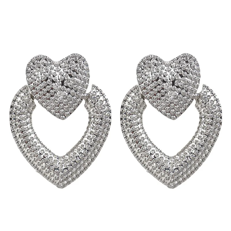 2019 новые модные Висячие серьги для женщин с полыми сердечками большие эффектные