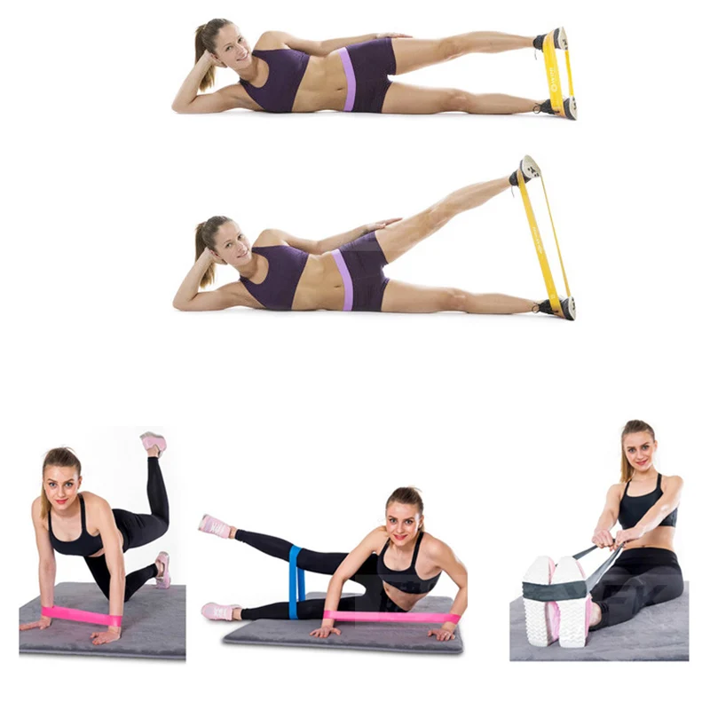 Джейсон 500 мм Пилатес резиновая петля Спорт ленты для кроссфита упругие бедра