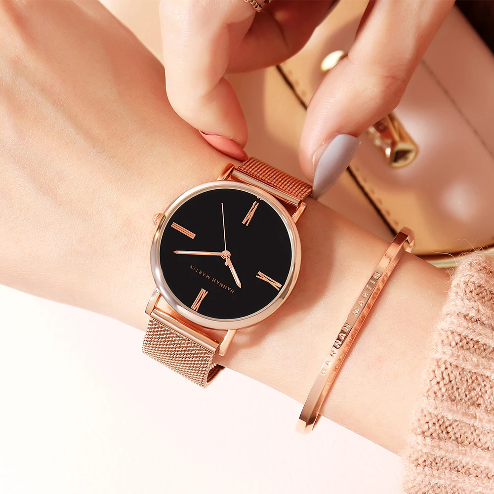 Часы женские кварцевые из нержавеющей стали водонепроницаемые брендовые