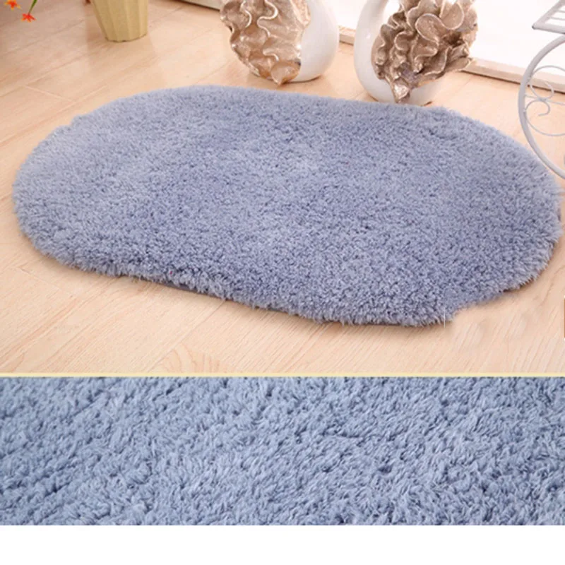 40*60cm Solid Oval Carpet For Bedroom Living room Kitchen Parlor Bathroom Rug Mat Floor Mats Home Decor Decoration | Дом и сад