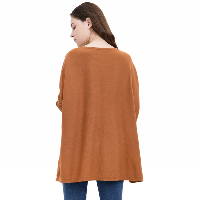 Новый стиль свитера Мода 2018 женский свободный вязаный пуловер средней длины