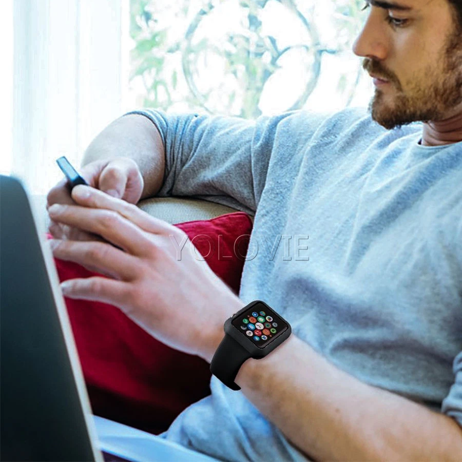 ТПУ цветной чехол для часов 38 мм 42 мм для iWatch Series 4 силиконовый защитный 44 мм бампер чехол для Apple Watch Series 3 2 1