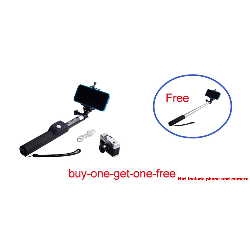 Bluetooth удалить Управление палка для селфи w/Телефон держатель Go Pro Камера телефон