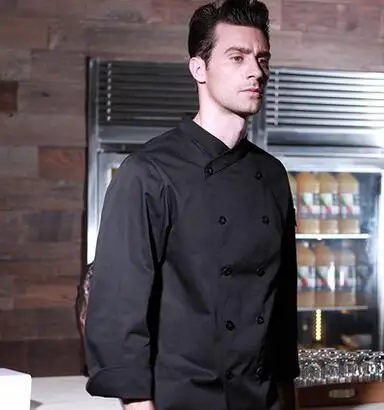 Горячая унисекс Одежда для еды шеф повар униформа куртка ресторан отель рабочая