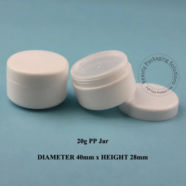 Оптовая продажа пластиковая банка для крема 100 шт./лот 20 г женский косметический
