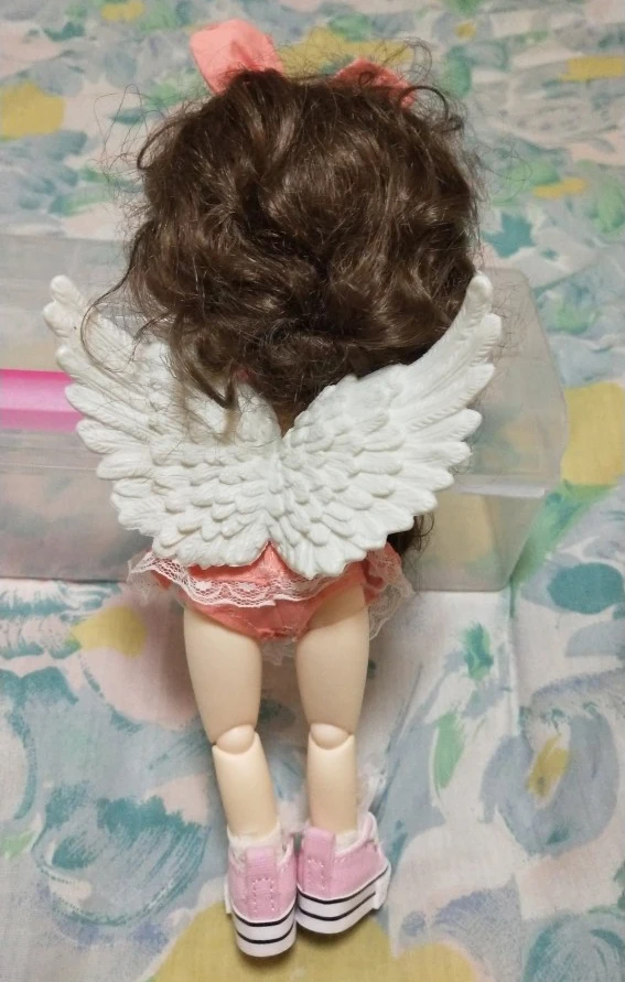 D01-P250 children handmade toy 1/3 1/4 uncle Doll Accessories BJD/SD doll Photo props plastic angel wings 1pcs | Игрушки и хобби