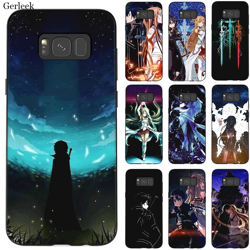 Силиконовый чехол для мобильного телефона Sword Art Online Samsung Galaxy A3 A5 A6 A7 A8 A9 A10 A20 A30 A40 A50