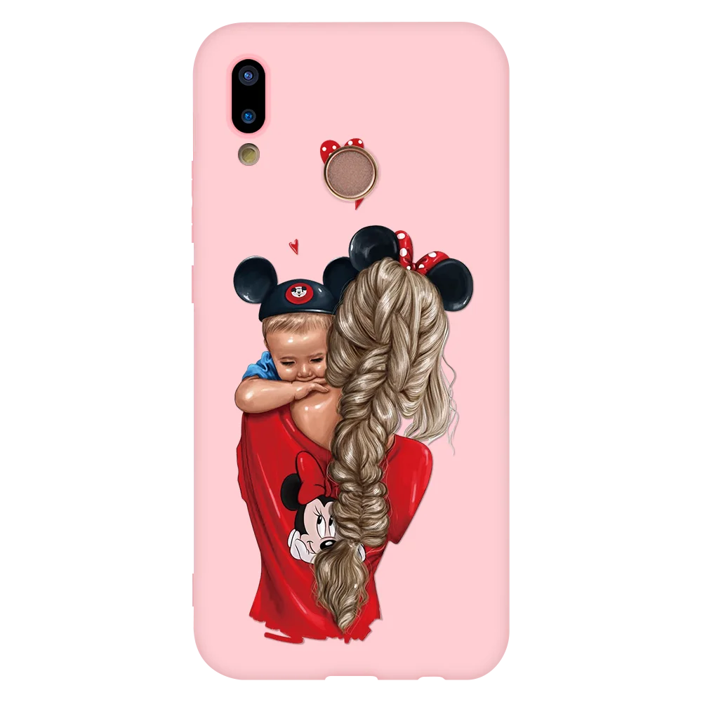 0cmini Чехол для мамы и дочки с коричневыми волосами для huawei mate 10 20 P30 P8 P9 P10 P20 Lite Pro Plus P Smart Чехол Мягкий матовый чехол из ТПУ - Цвет: 0cmini