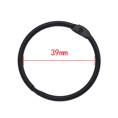 High Quality 2-10Pcs/set black Metal Ring Binder 15-76mm DIY Loose-leaf Book Hoops Opening Office Binding Supplie Photo Albums - Цвет: 39mm