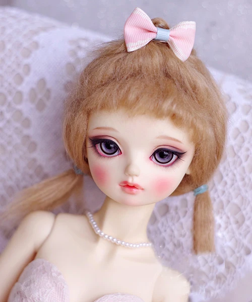 Парик из меха для куклы 1/3 1/4 1/6 BJD DD SD MSD MDD YOSD длинные прямые меховые парики