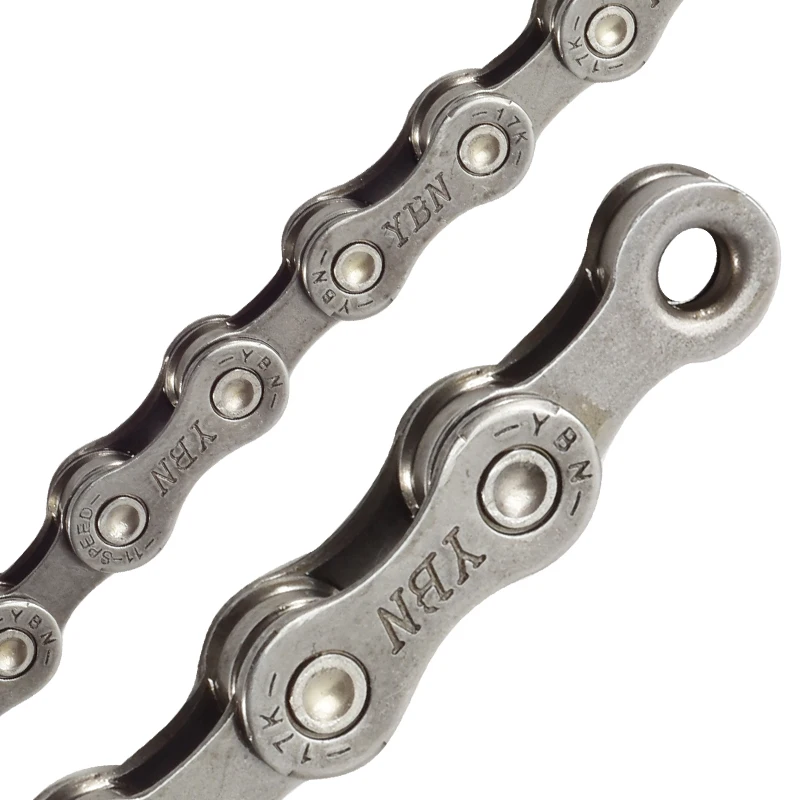 YBN cadena de bicicleta de 11 velocidades BMX bicicleta con hebilla matica engranaje fijo bicicleta cadena 116 enlacs