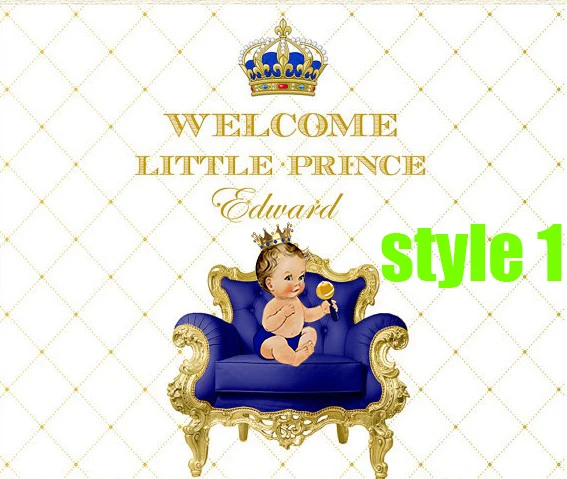 custom gold and royal blue prince crown photo backdrop High quality Computer print wood photography backgrounds | Электроника