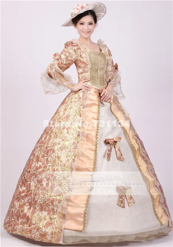 Noble Royal Palace Marie Antoinette Civil War Medieval Renaissance Victorian Ball Gown Costume Southern Belle Dress | Женская одежда