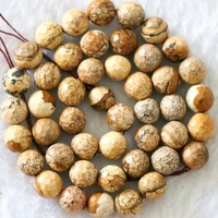 fashion multicolor picture natural stone 6mm 8mm 10mm 12mm faceted round jewelry making loose beads findings 15inchb1088