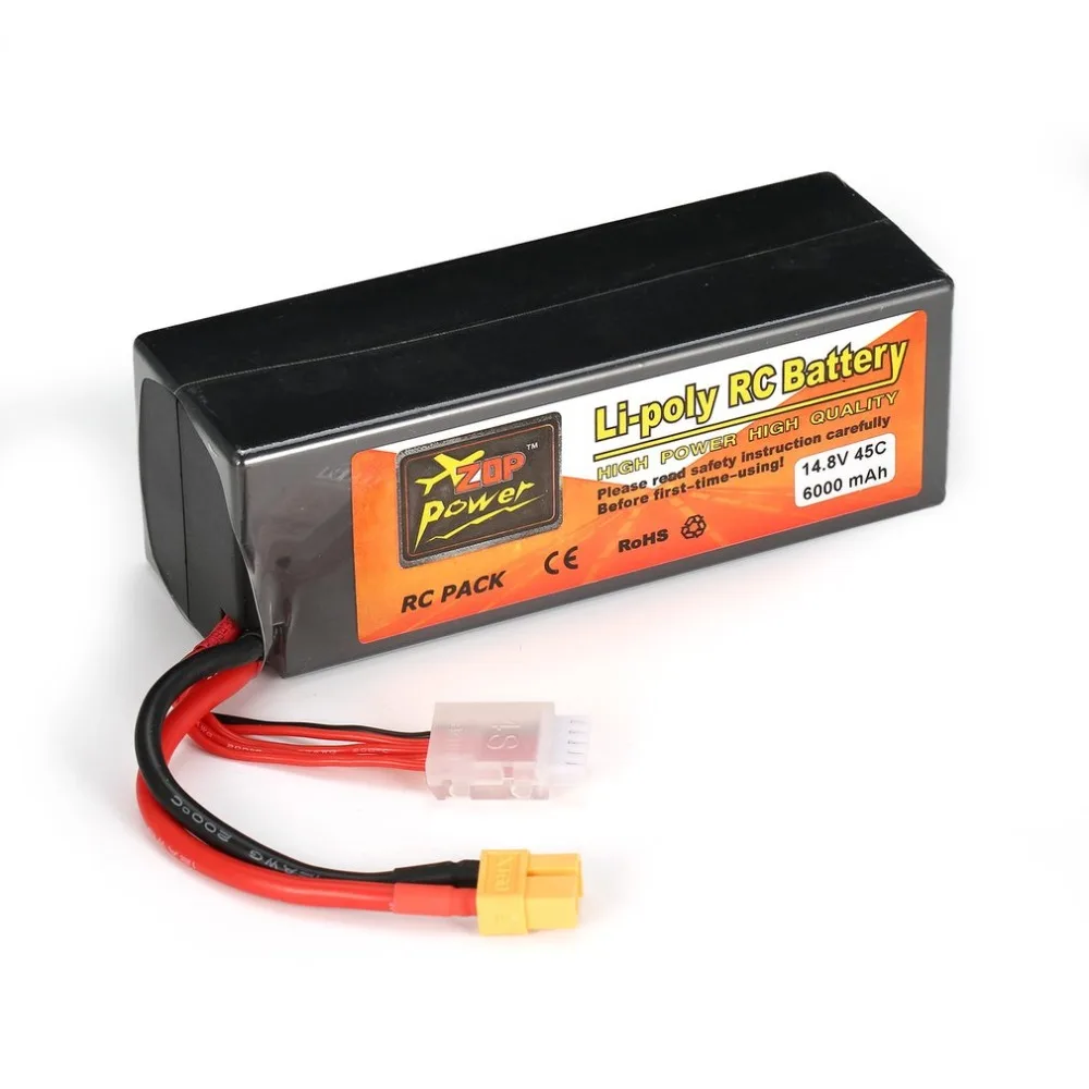 ZOP power 14,8 V 6000mAh 45C 4S 1P Lipo аккумулятор XT60 разъем Перезаряжаемый для RC гоночный Дрон Квадрокоптер вертолет модель автомобиля лодки