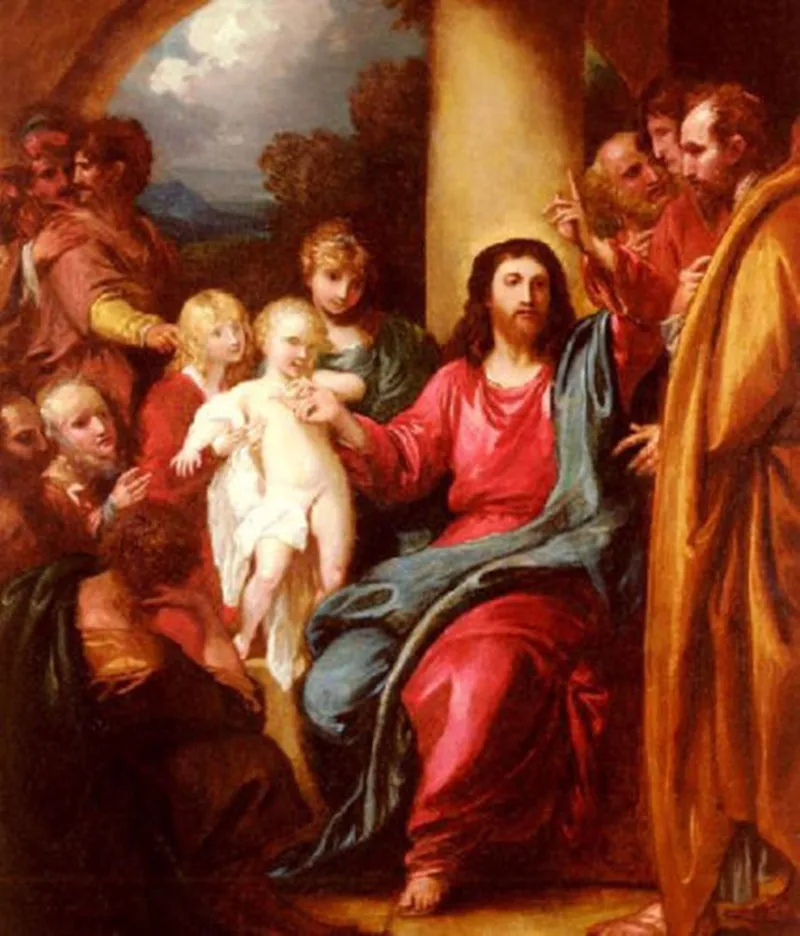 Религиозная картина маслом ручная роспись на холсте Христос показывающий