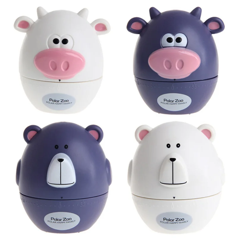 New Fashion Cartoon Animal Cooking Timer Plastic Machine Timer 60min Alarm Clock Kitchen Timer Stopwatch Kitchen Tools