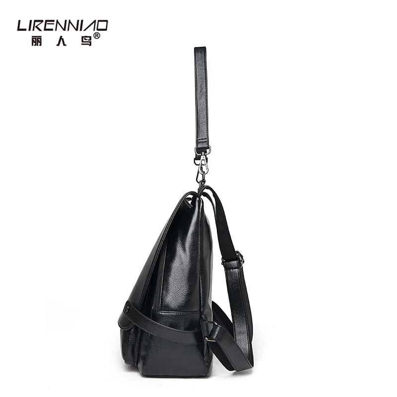Lirenniao Высокое качество кожа Для женщин рюкзак девушка школьные сумки Модные Леди