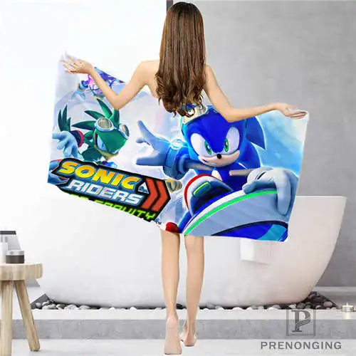 Пользовательский Классик_ Sonic_(1) тряпка для ванной комнаты полотенце s полотенце для лица/банное полотенце для душа s Размер 33x74 см/72x143 см#18-12-16-03-107 - Цвет: Face or Bath Towel