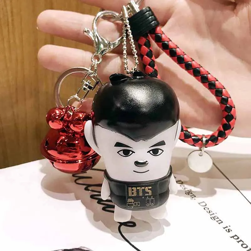 Корея креативный BTS пуленепробиваемый Мальчики мультфильм куклы брелоки для женщин и мужчин сумки для автомобиля брелок для телефона брелоки - Цвет: Type 9