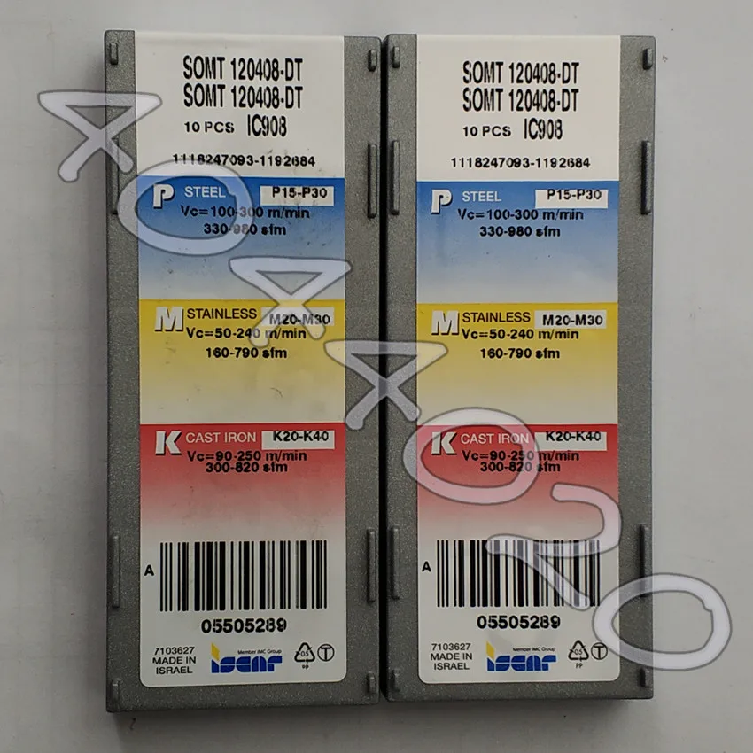 ISCAR SOMT120408 DT IC908 10 шт. карбдная вставка Бесплатная доставка|Токарный инструмент| |