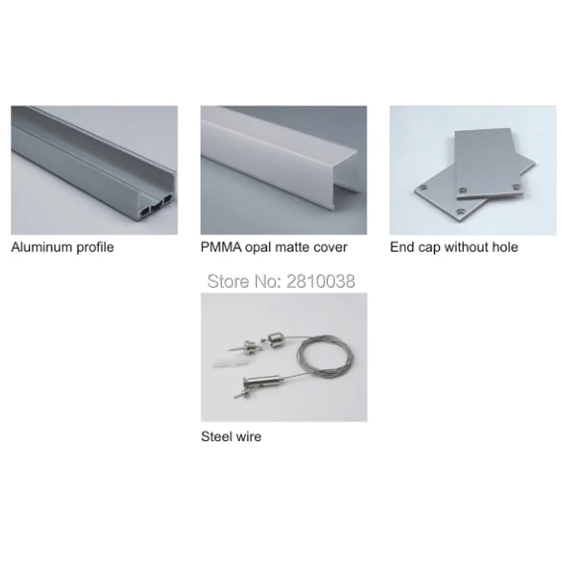 10X2 5 м наборов/лот по индивидуальному заказу длина алюминиевого профиля для