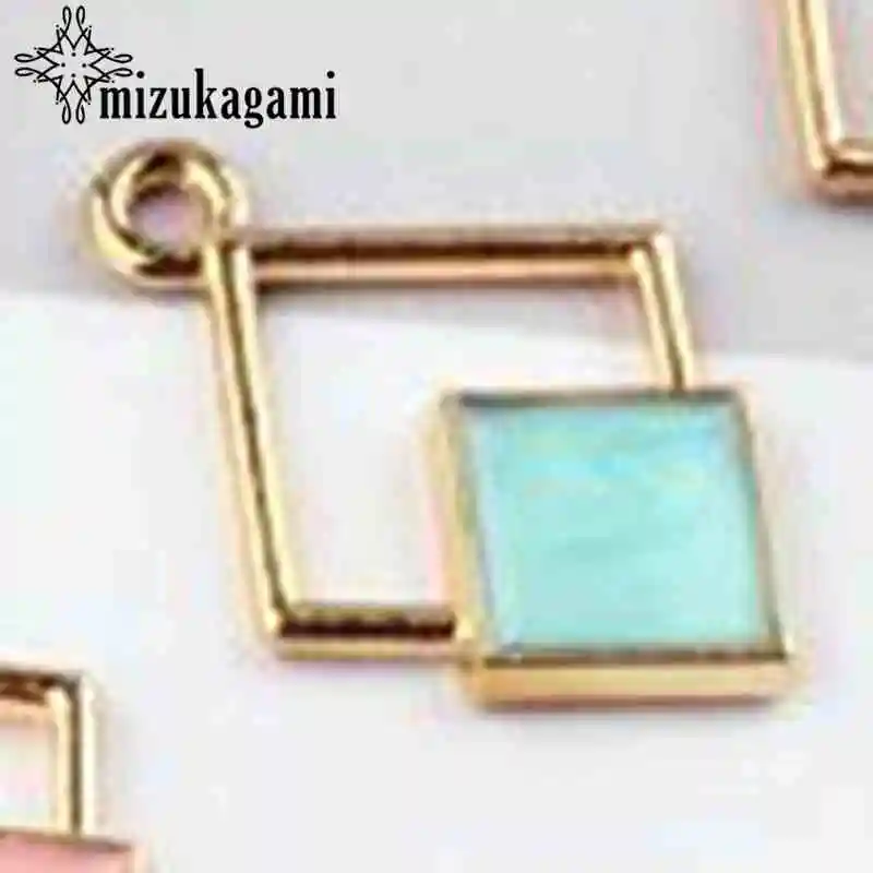 Fashion Round Enamel Geometric Charms 10pcs/lot For DIY Fashion Pendant Earrings Jewelry Making Accessories - Окраска металла: 8