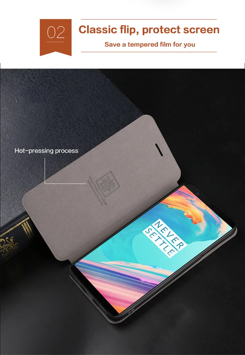 Чехол MOFI для Oneplus 5 t, высококачественный флип-чехол для Oneplus 5 t, роскошный кожаный чехол-подставка для Oneplus 5t 6,01''