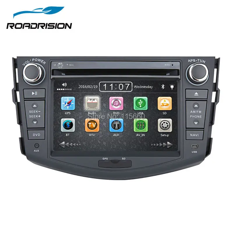 Автомагнитола RoadRision 2Din 7 дюймов DVD для TOYOTA RAV4 2006 2012 с радио gps навигацией RDS Buetooth 1080P Ipod бесплатные карты|dvd player