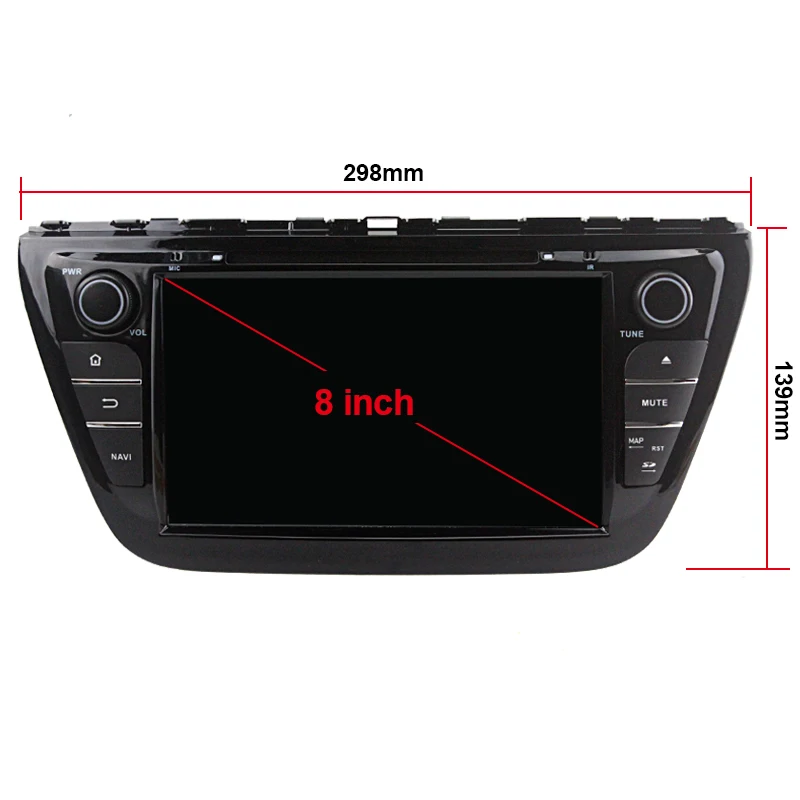HD 8 дюймов 1024*600 4 ГБ Оперативная память Octa core android 6.0.1 Car DVD GPS для Suzuki SX4 s крест 2014 2015
