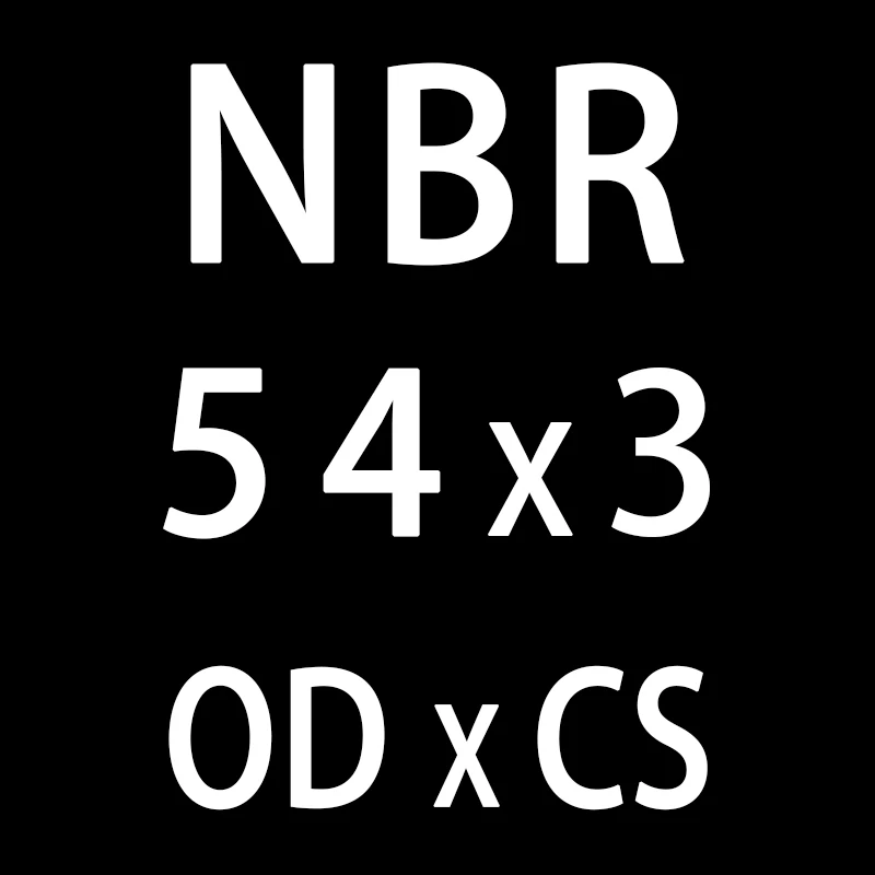 10 шт./лот резиновое кольцо NBR уплотнительное кольцо CS: 3 мм OD51/54/55/56/57/58/60/65/68/70*3 мм уплотнительное кольцо уплотнения Нитриловый прокладки масло кольца шайба - Цвет: OD54mm