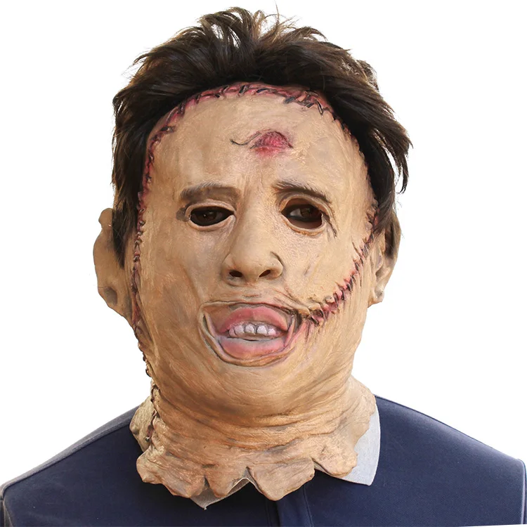 Маска с надписью Texas CHAINSAW Leatherface Killer латекс страшные маски фильм аксессуары для