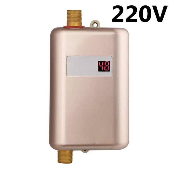 220V Golden DMWD 3800 Вт Электрический водонагреватель мгновенный проточный водонагреватель 110 В/220 В 3.8квт температурный дисплей Отопление душ Универсальный - Цвет: 220V Golden