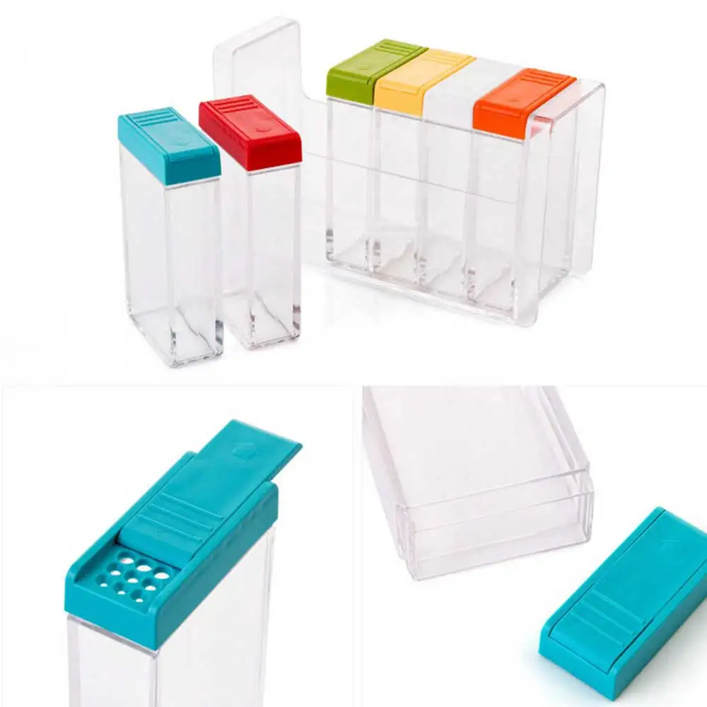 6 шт./компл. стойка для хранения специй банки прозрачный Кухня аксессуары приправ