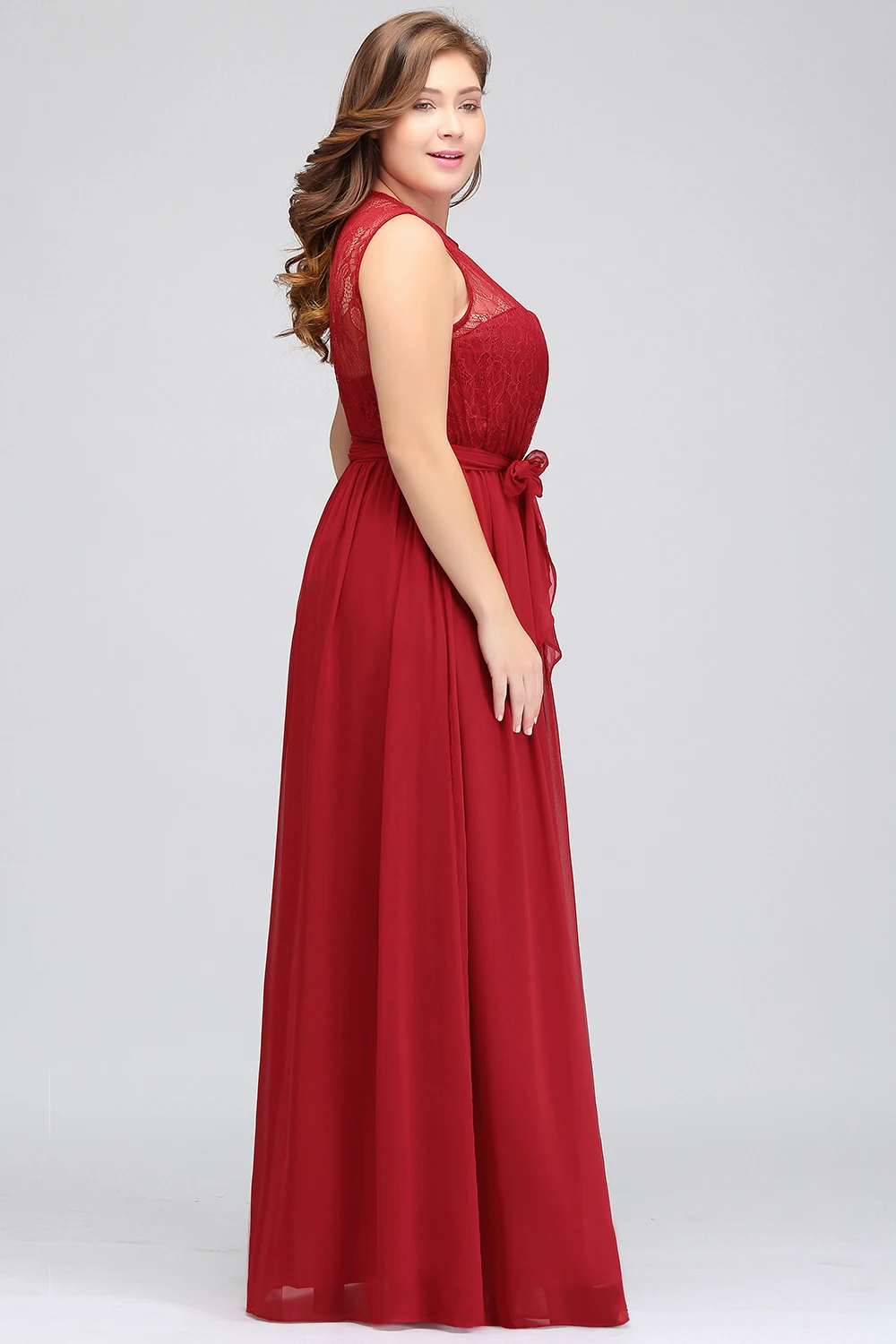 Misshow красные вечерние платья Большие размеры длинный халат De Soiree 2017 Кружевное